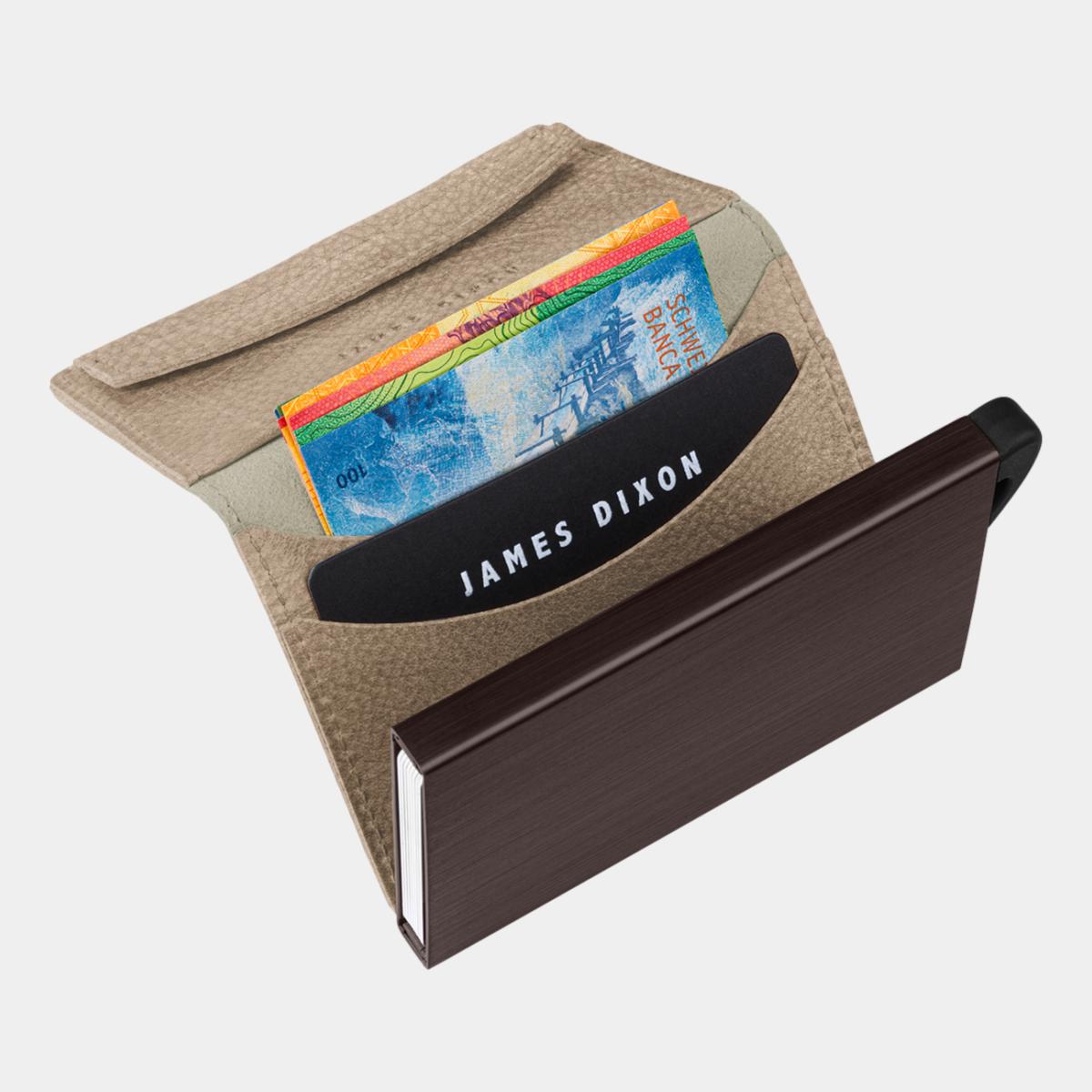 jd0201 james dixon puro grace taupe coin pocket wallet notes