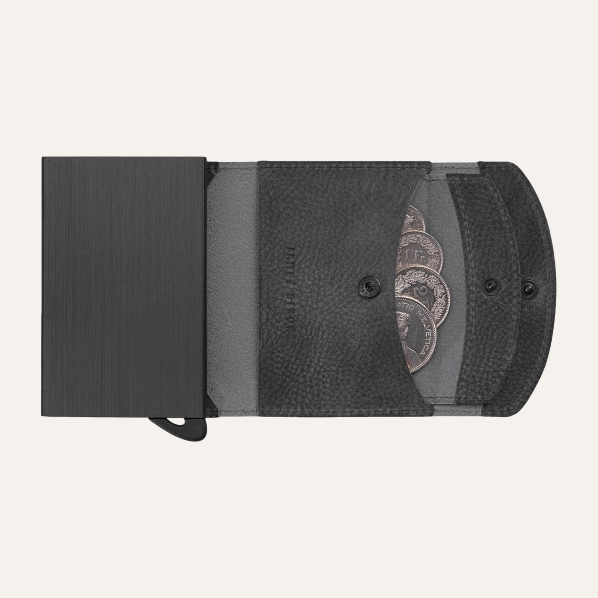 All Black - Grace - Münzfach - Lasche - Portemonnaie