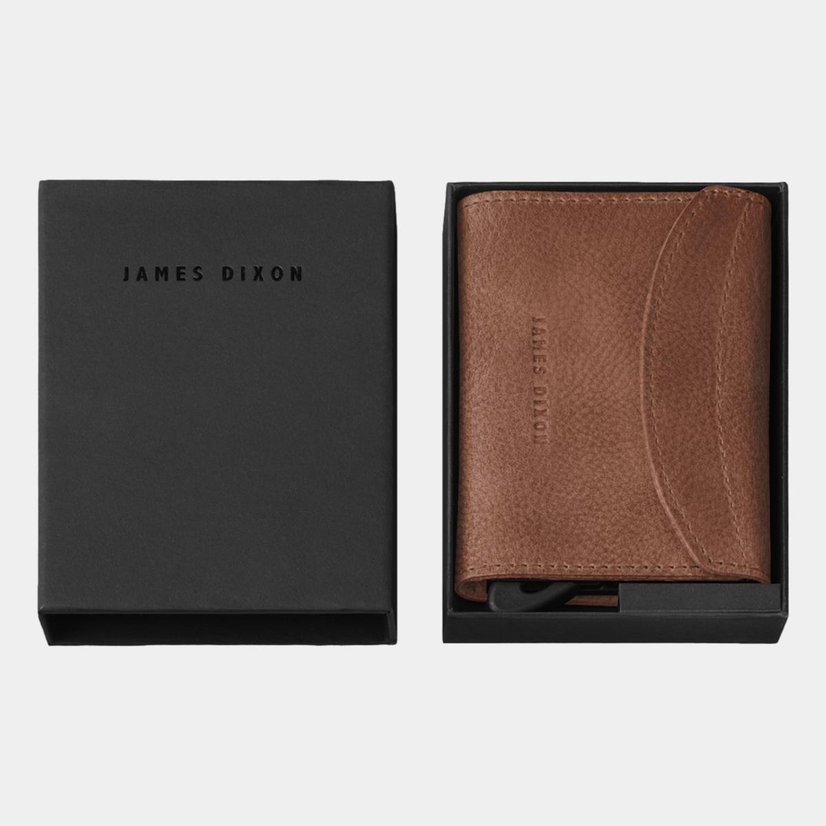 jd0218 james dixon grande grace havana brown coin pocket wallet box