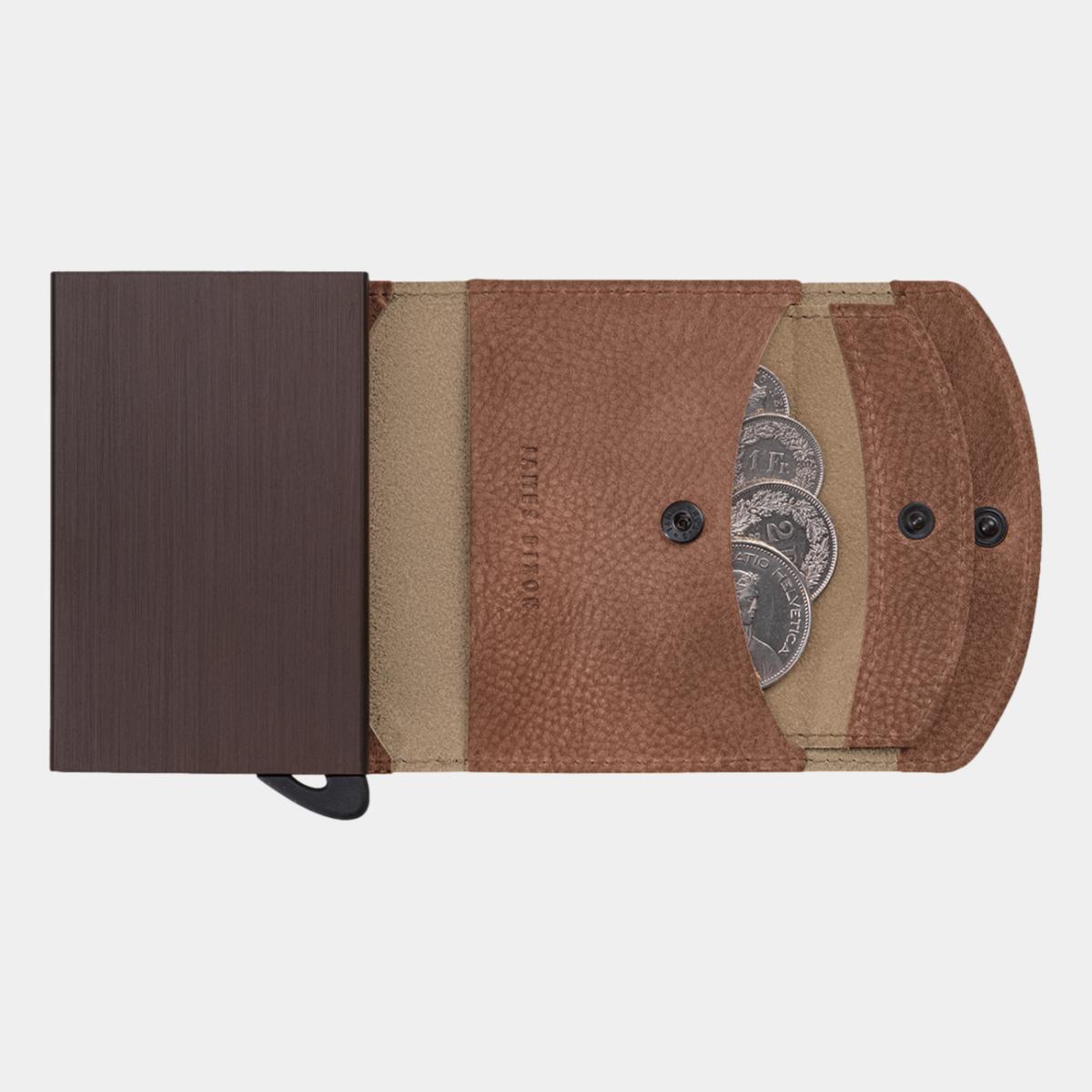 jd0218 james dixon grande grace havana brown coin pocket wallet coins