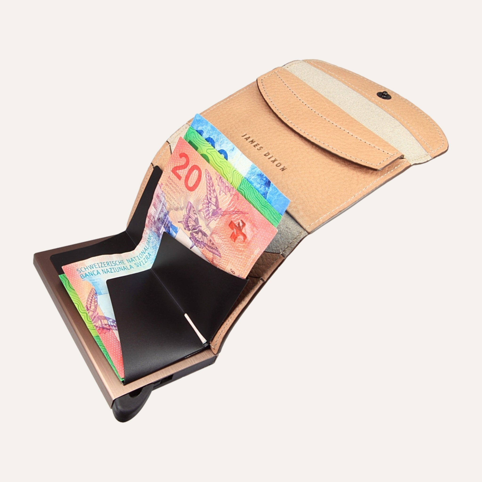 Taupe - Grace - Coin Pocket - Flap - Wallet