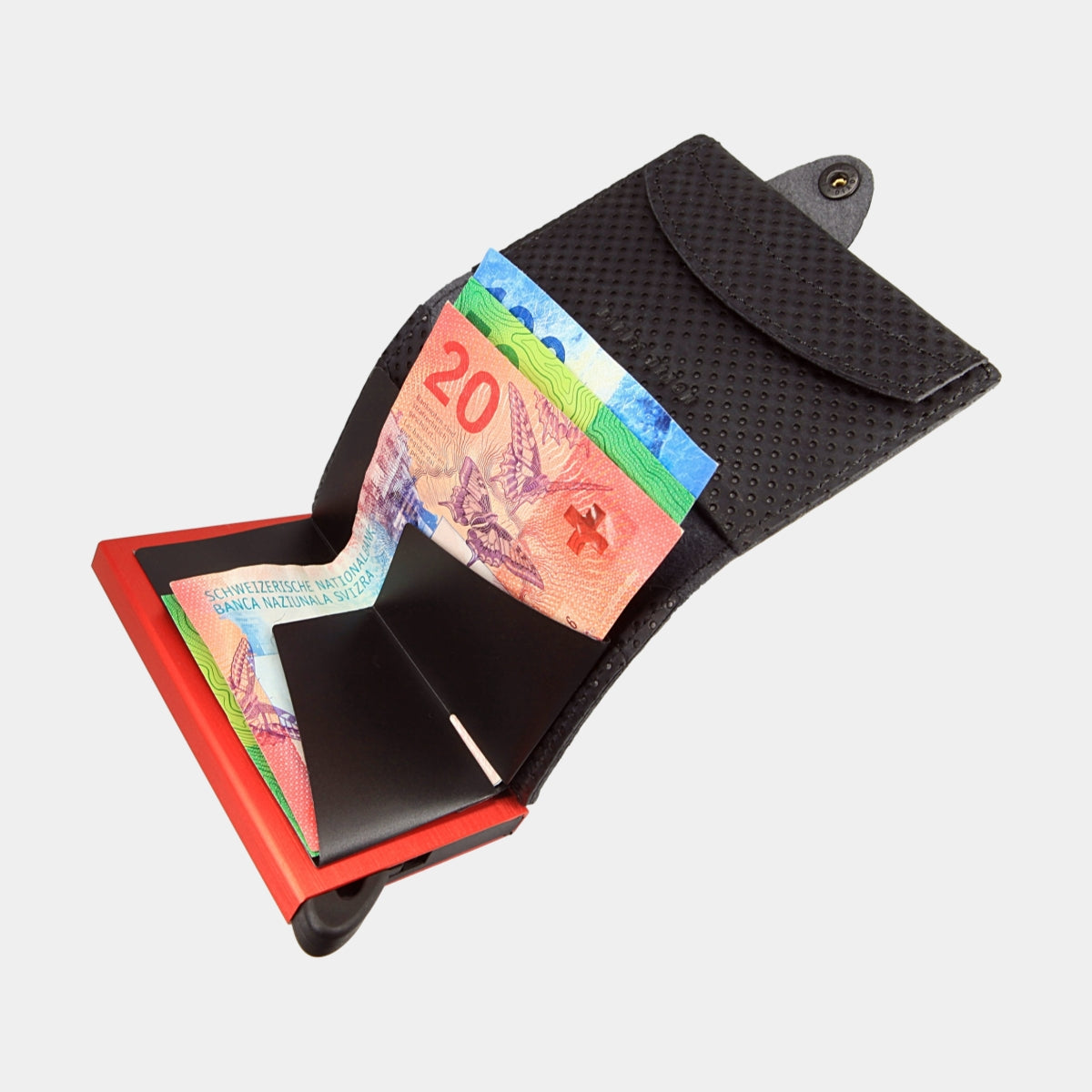 Black/Scarlet - Racing - Monedero - Botón - Cartera