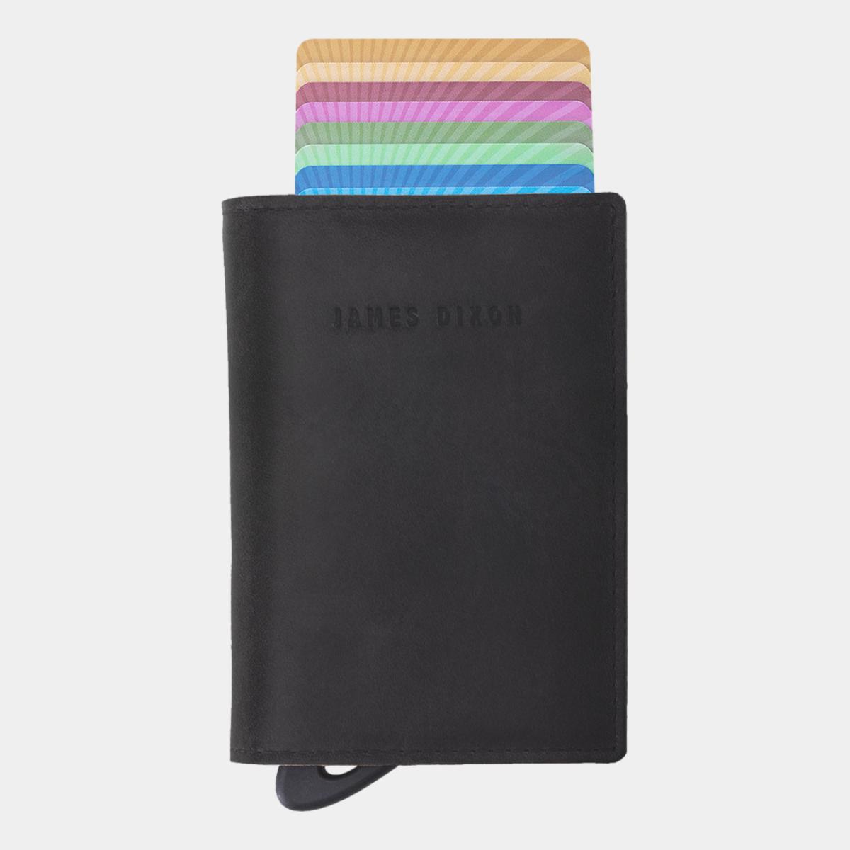 jd0234 james dixon puro vintage all black coin pocket wallet front