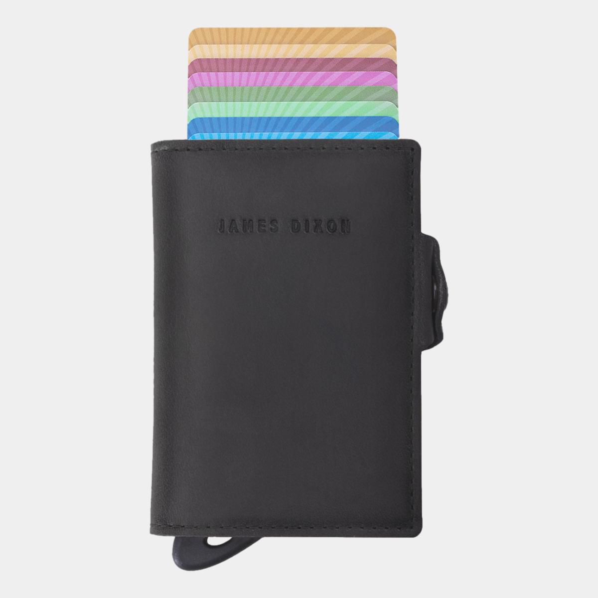 jd0244 james dixon boton vintage all black coin pocket wallet front