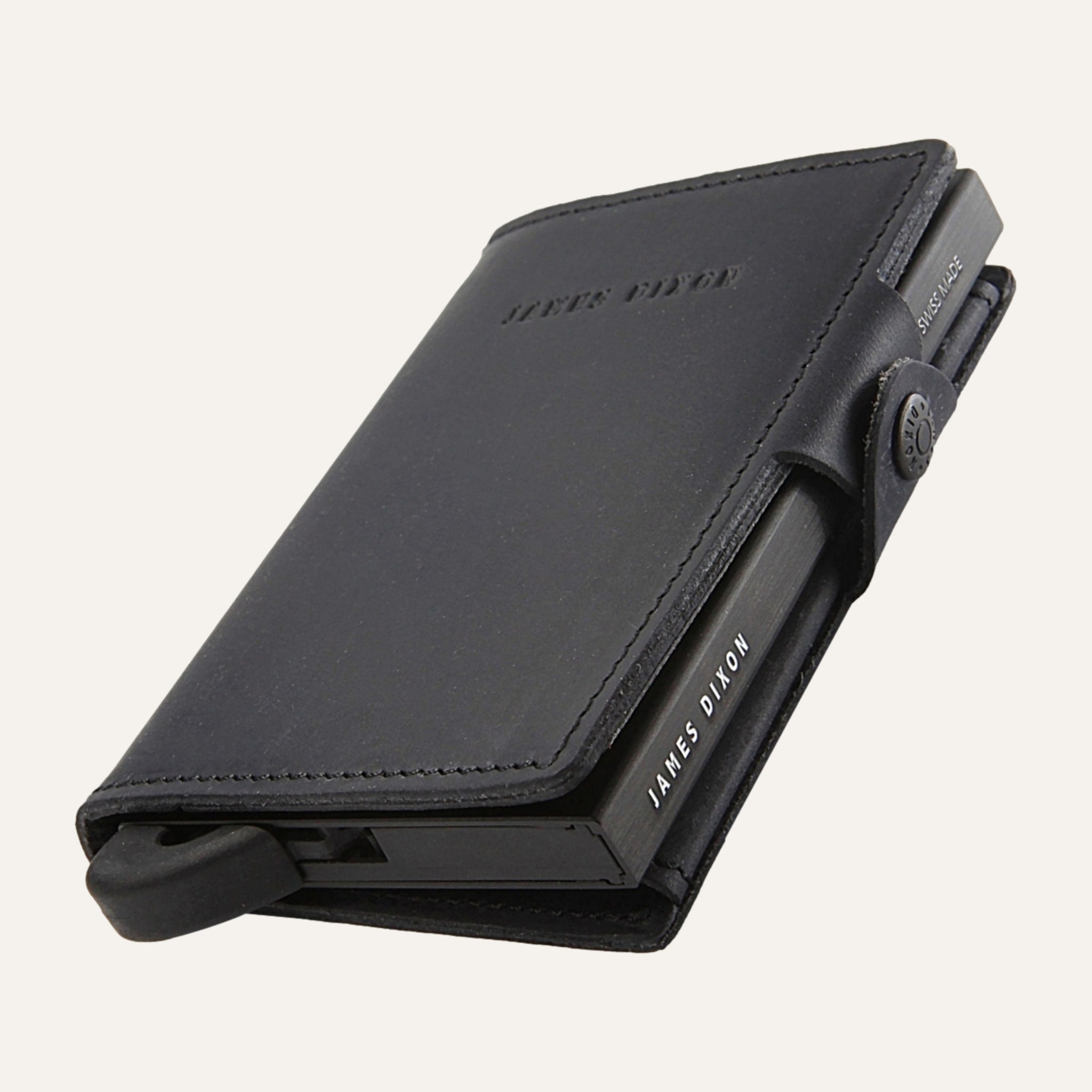 Black - Vintage - Coin Pocket - Snap - Wallet