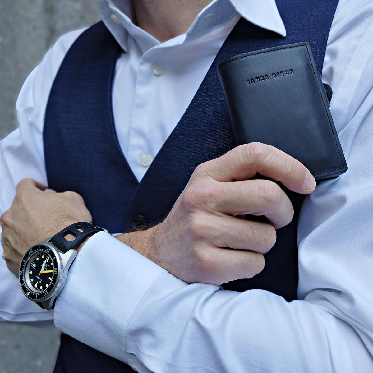 All Black - Vintage - Monedero - Botón - Cartera