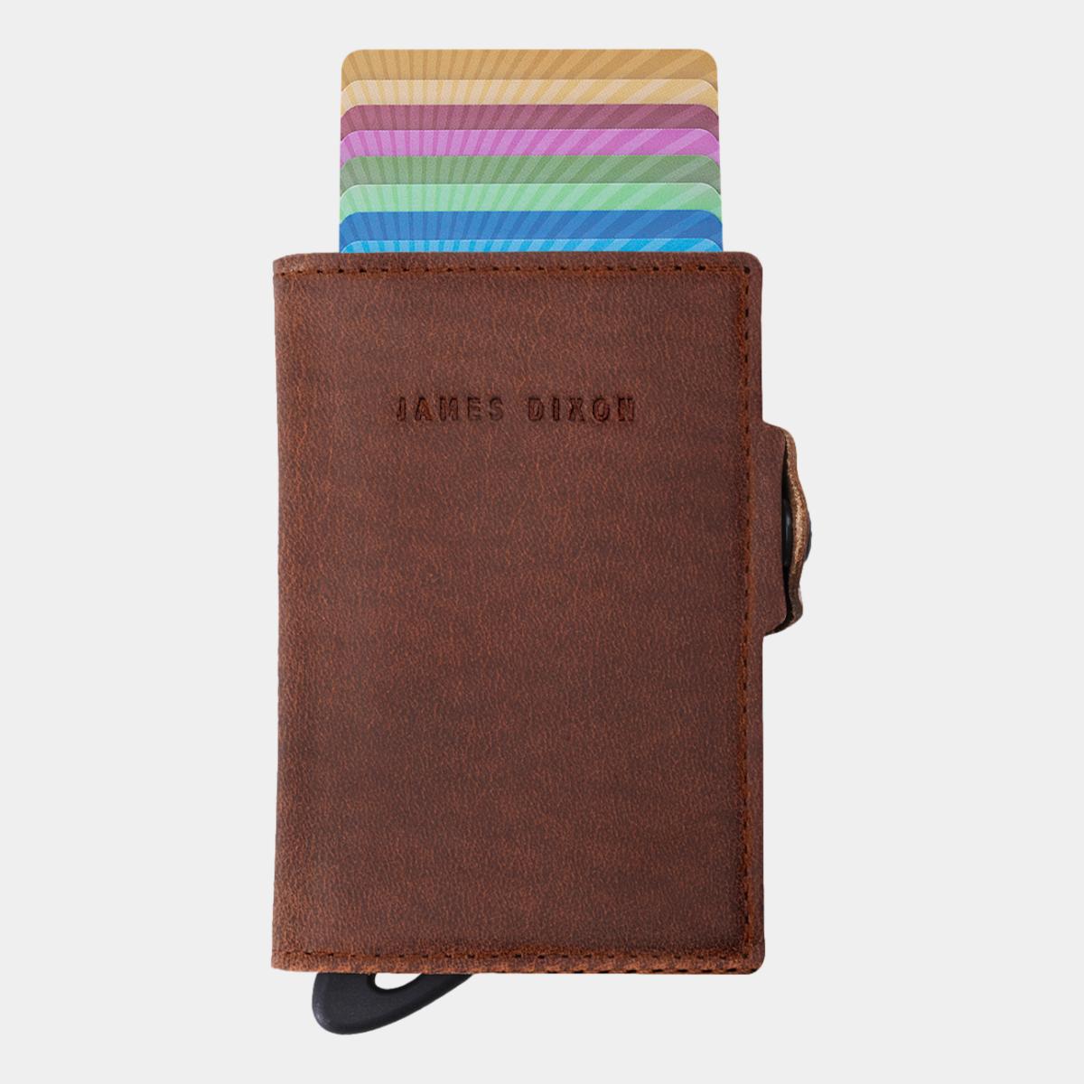 jd0247 james dixon boton vintage havana brown coin pocket wallet front