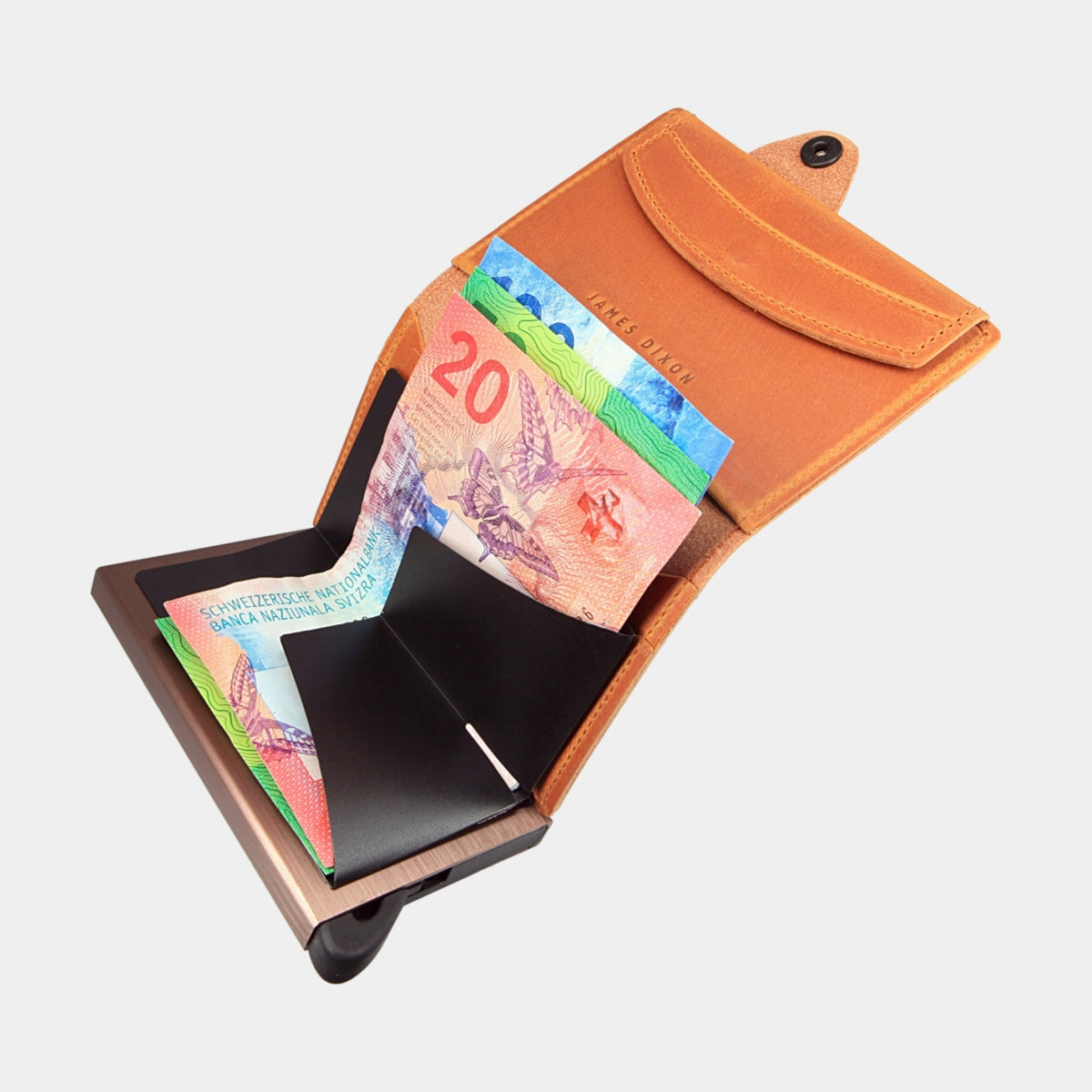 Ochre - Vintage - Monedero - Botón - Cartera