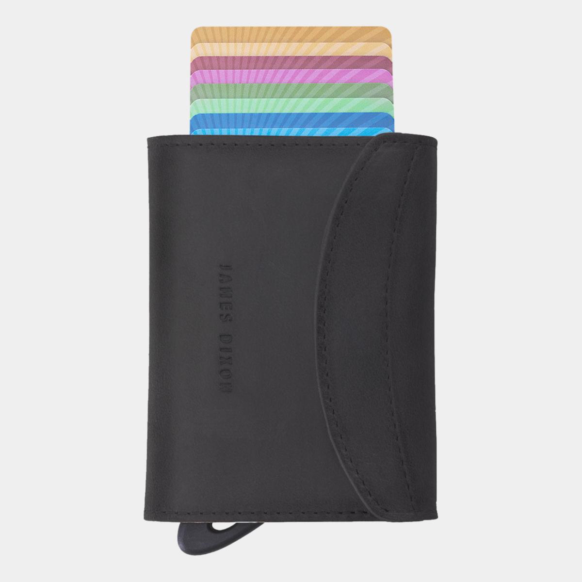 jd0249 james dixon grande vintage all black coin pocket wallet front