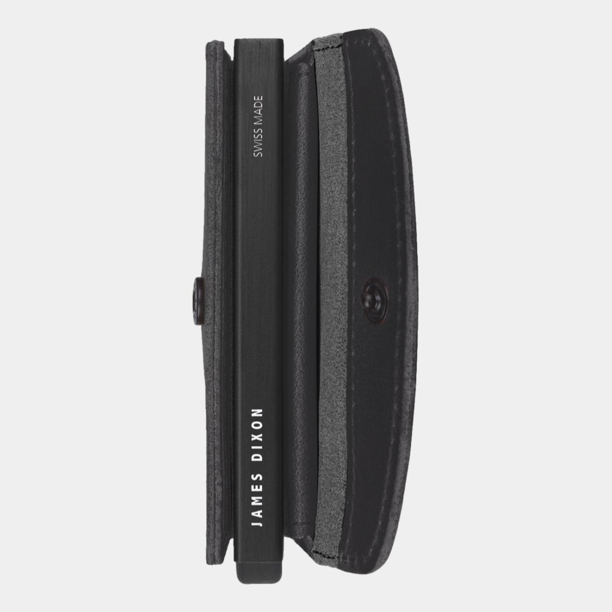 jd0249 james dixon grande vintage all black coin pocket wallet side