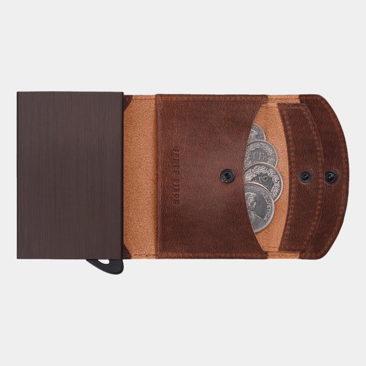jd0252 james dixon grande vintage havana brown coin pocket wallet coins