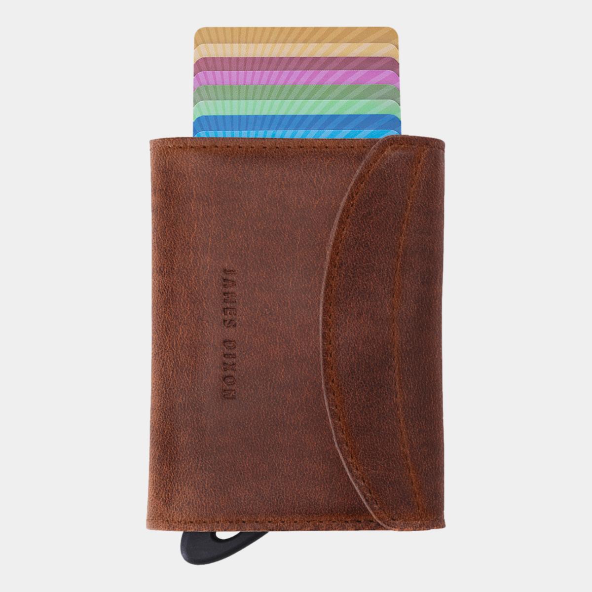 jd0252 james dixon grande vintage havana brown coin pocket wallet front