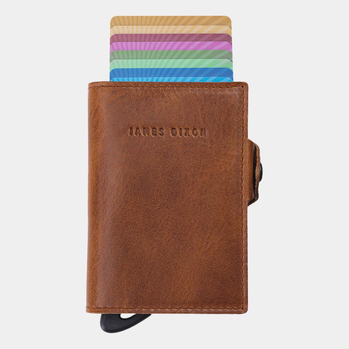 jd0265 james dixon boton classic havana brown gold wallet front
