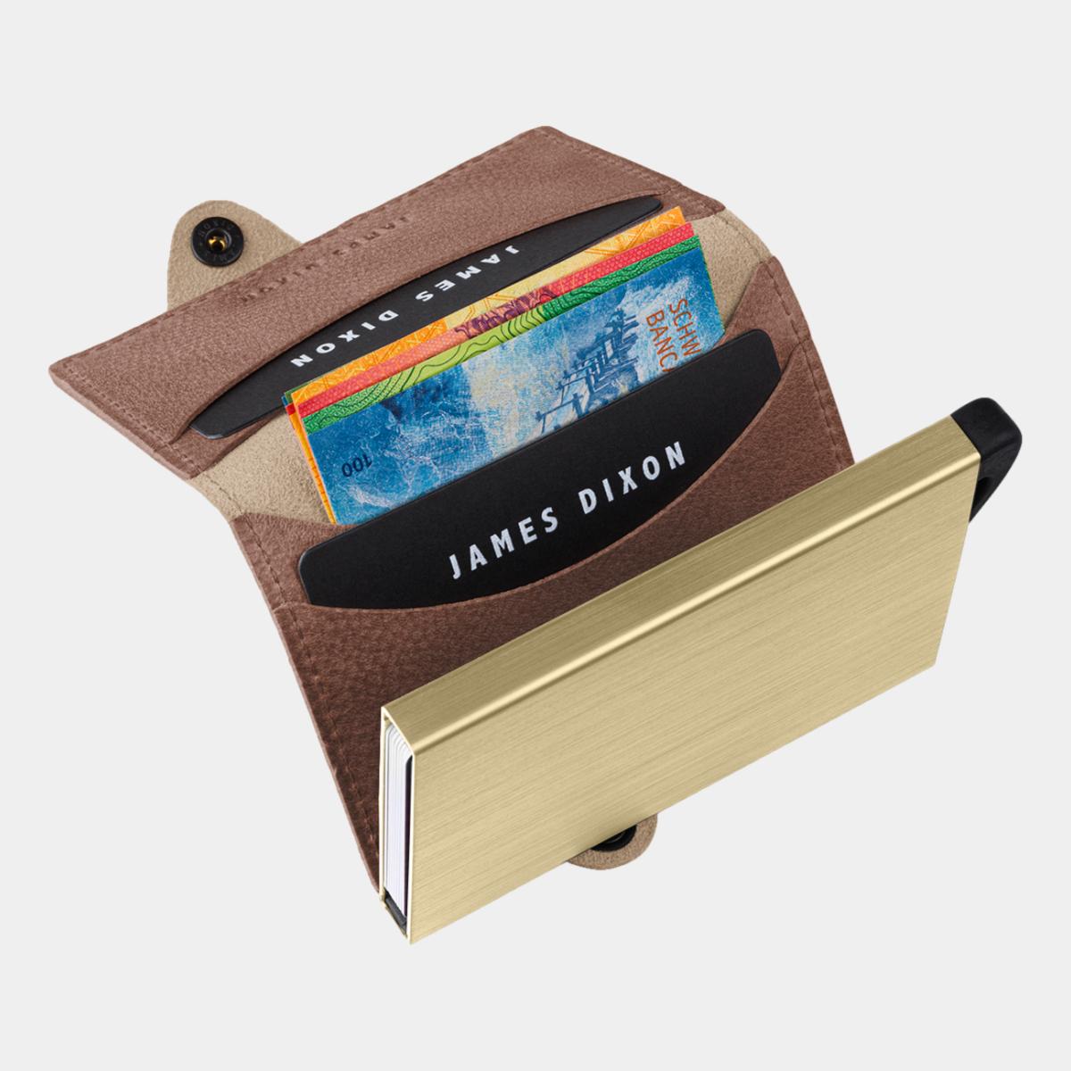 jd0266 james dixon boton grace havana brown gold wallet notes
