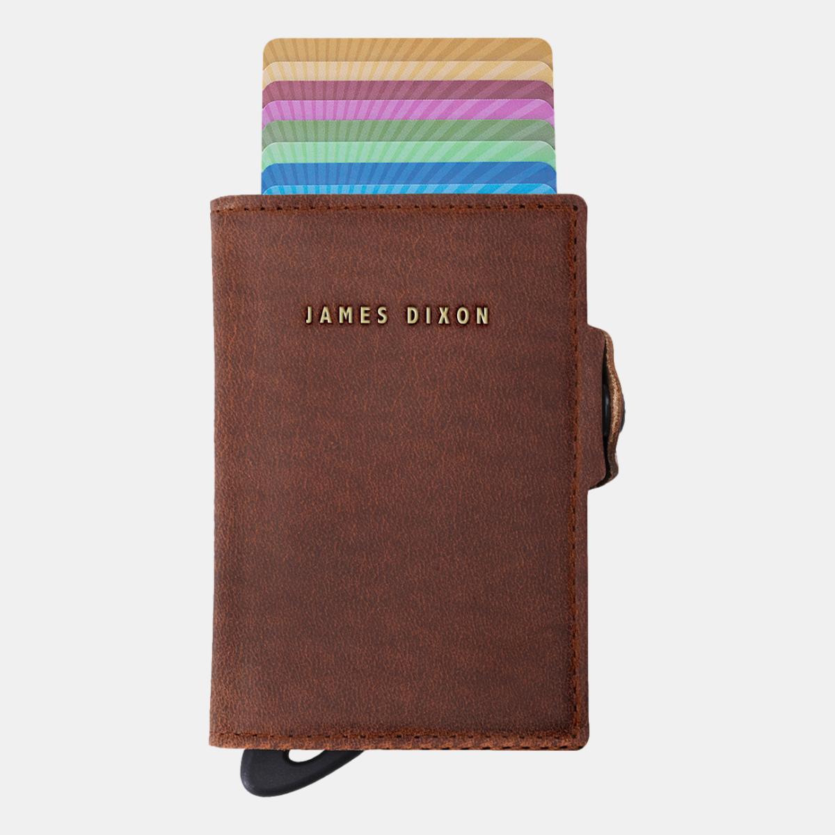 jd0267 james dixon boton classic havana brown gold coin pocket wallet front