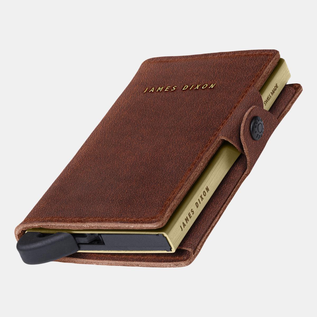 Botón Classic - Havana Brown Gold - Portamonete