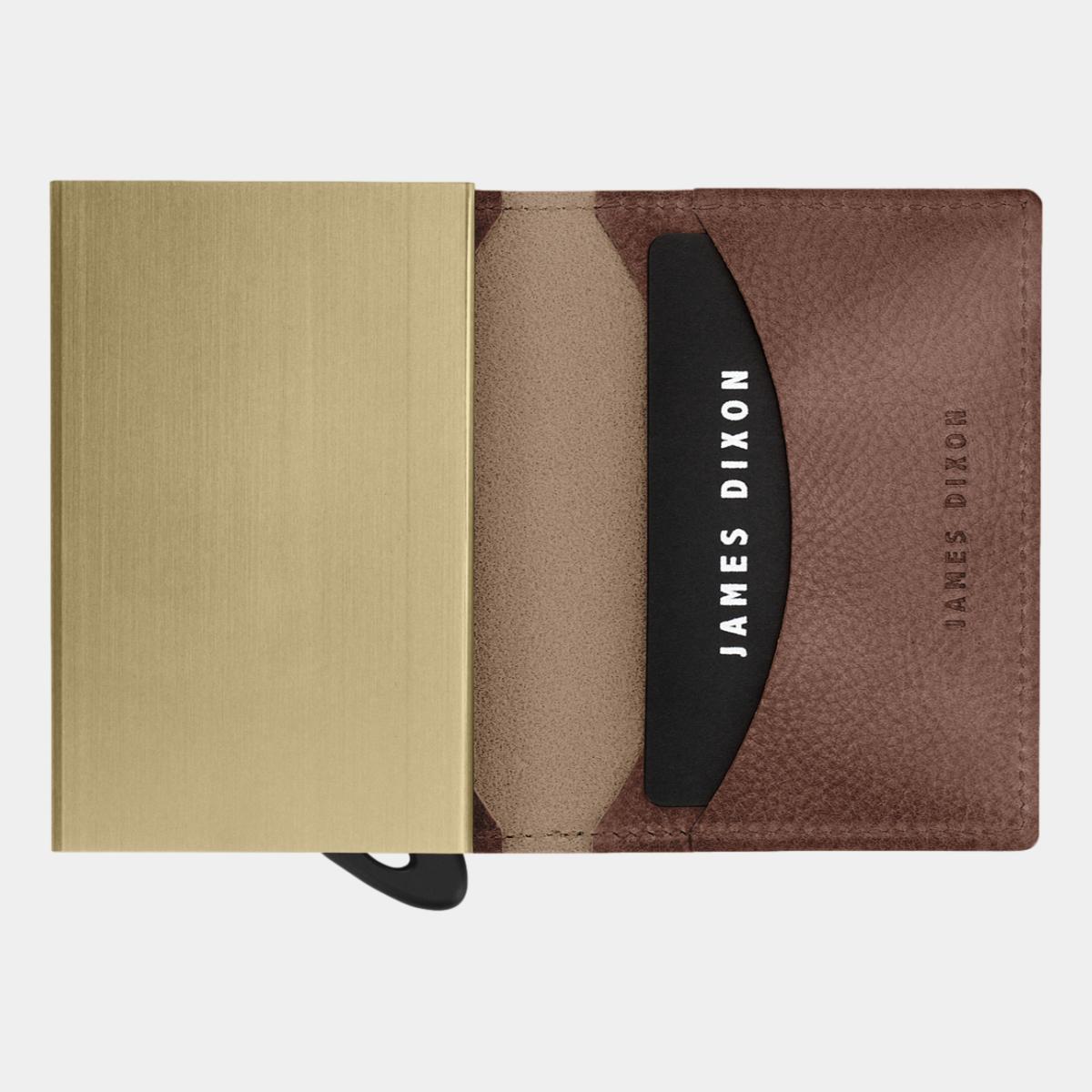 jd0275 james dixon puro grace havana brown gold wallet open