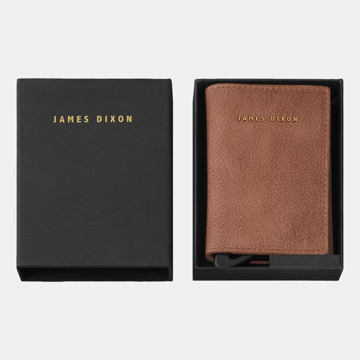 jd0277 james dixon puro grace havana brown gold coin pocket wallet box