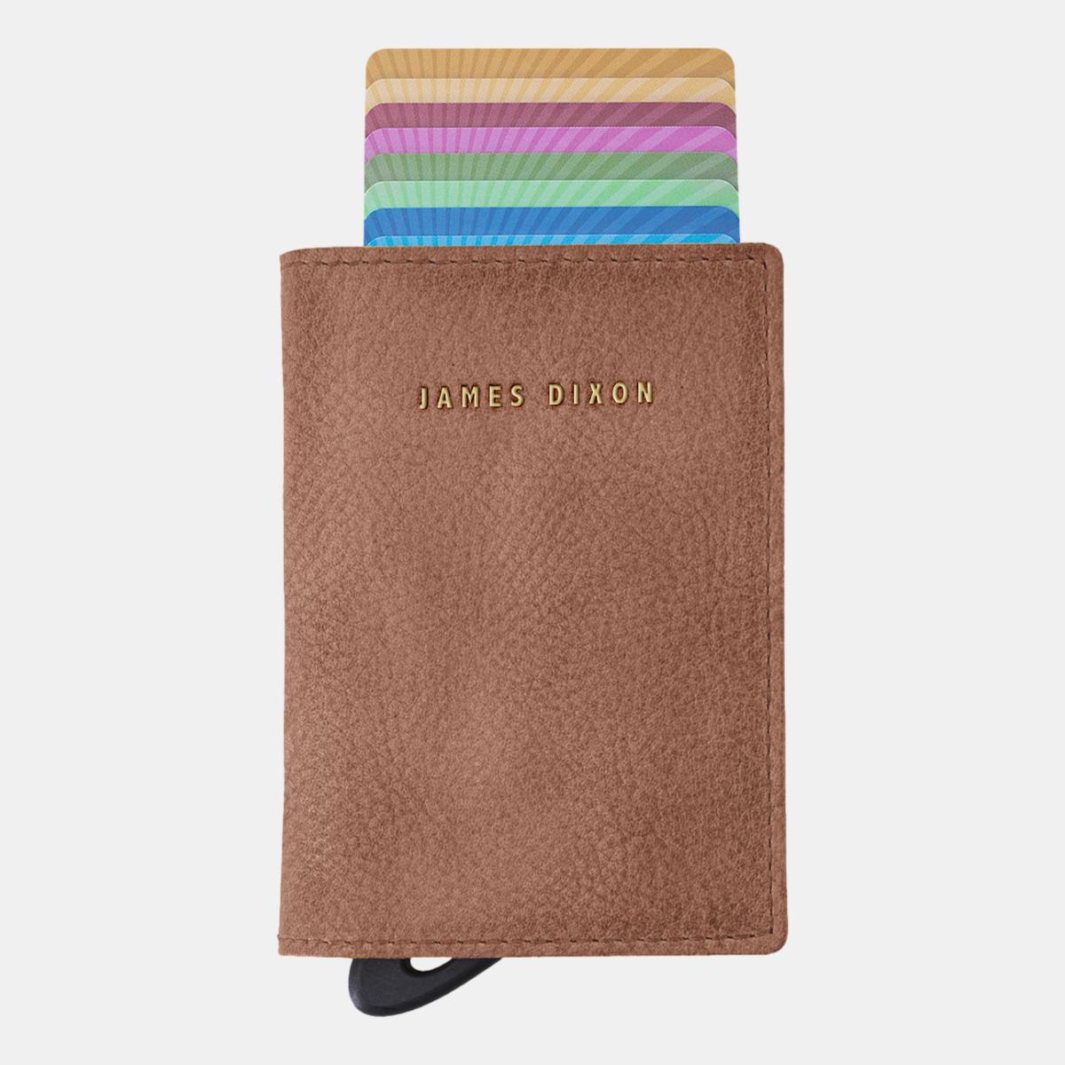 jd0277 james dixon puro grace havana brown gold coin pocket wallet front