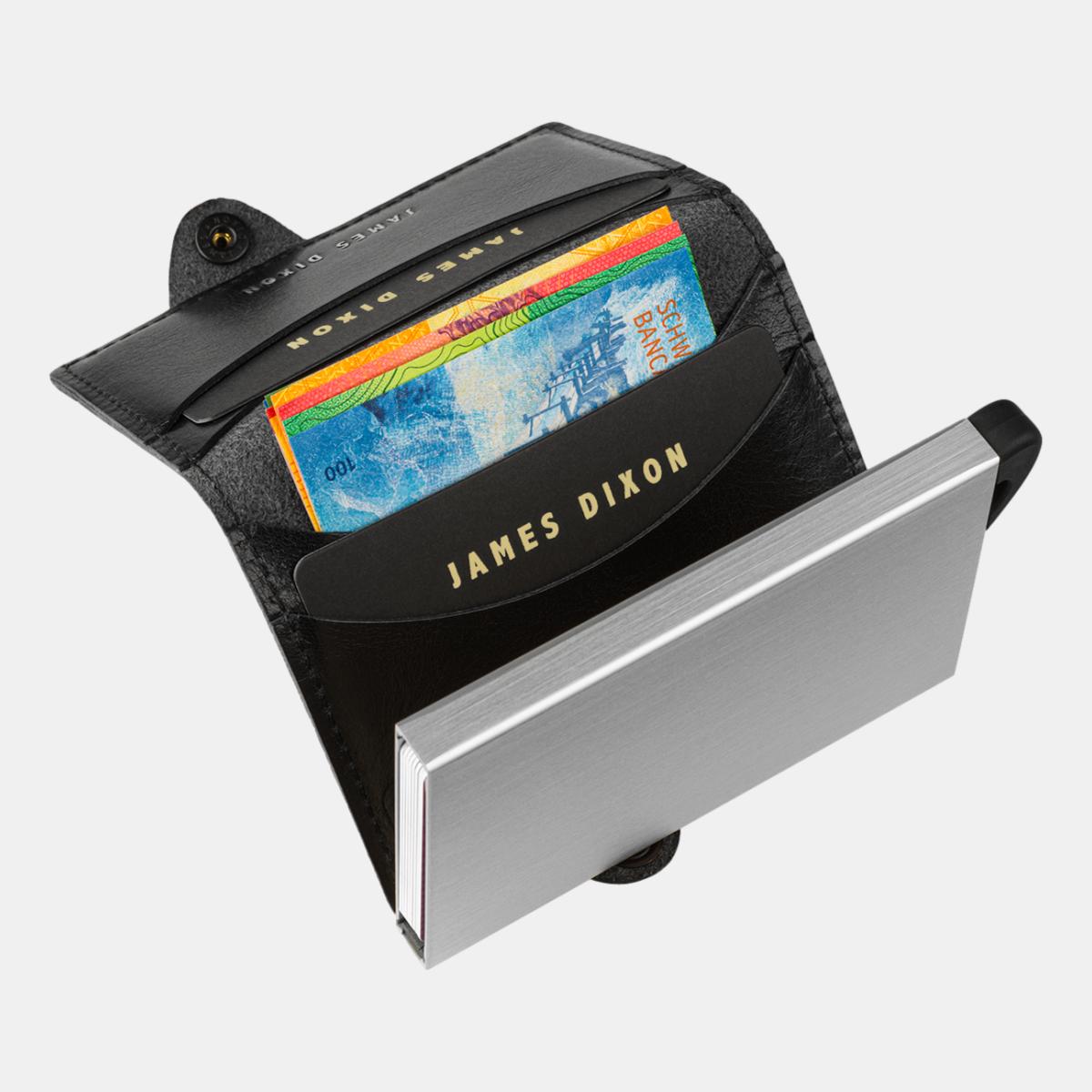jd0285 james dixon boton classic black silver wallet notes