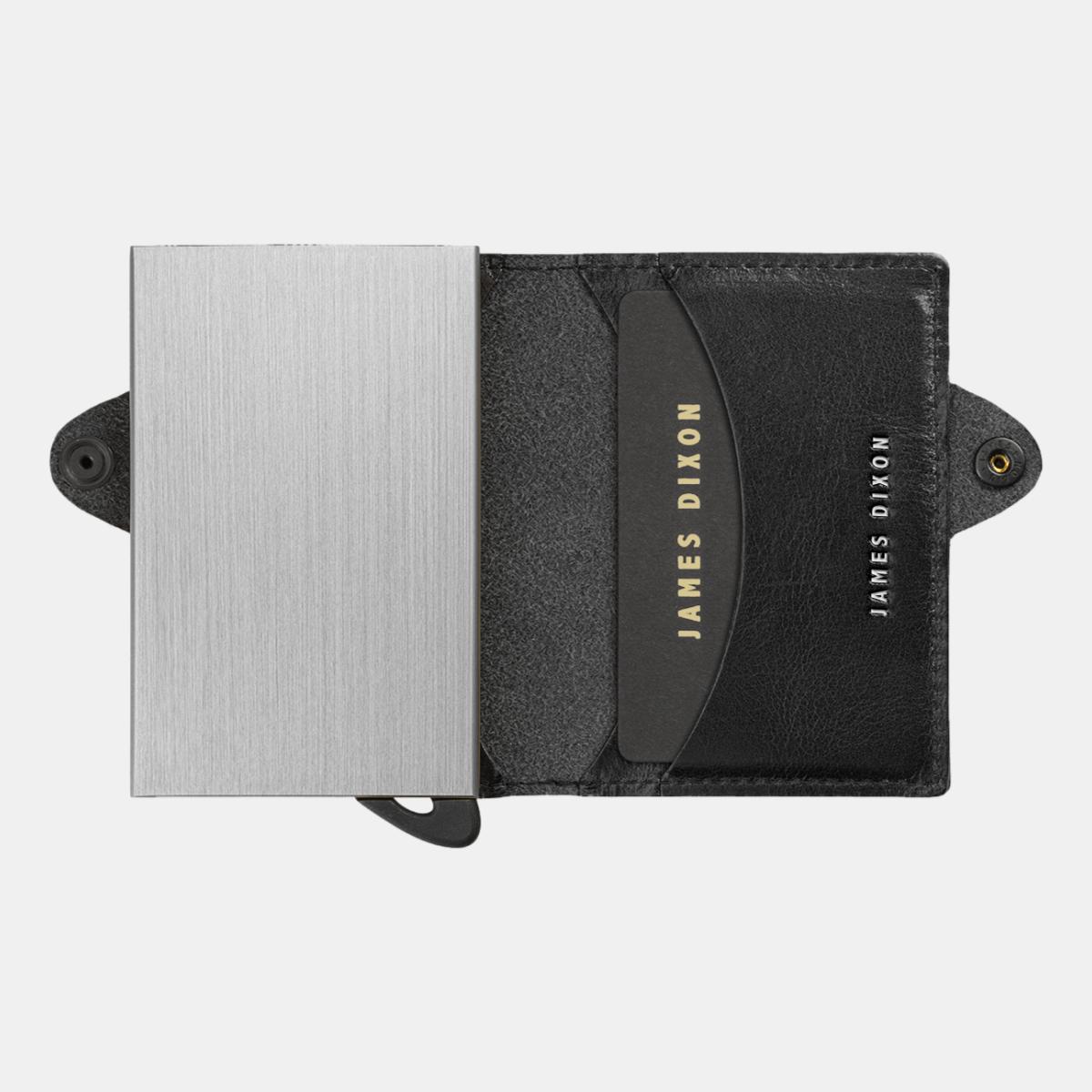 jd0285 james dixon boton classic black silver wallet open