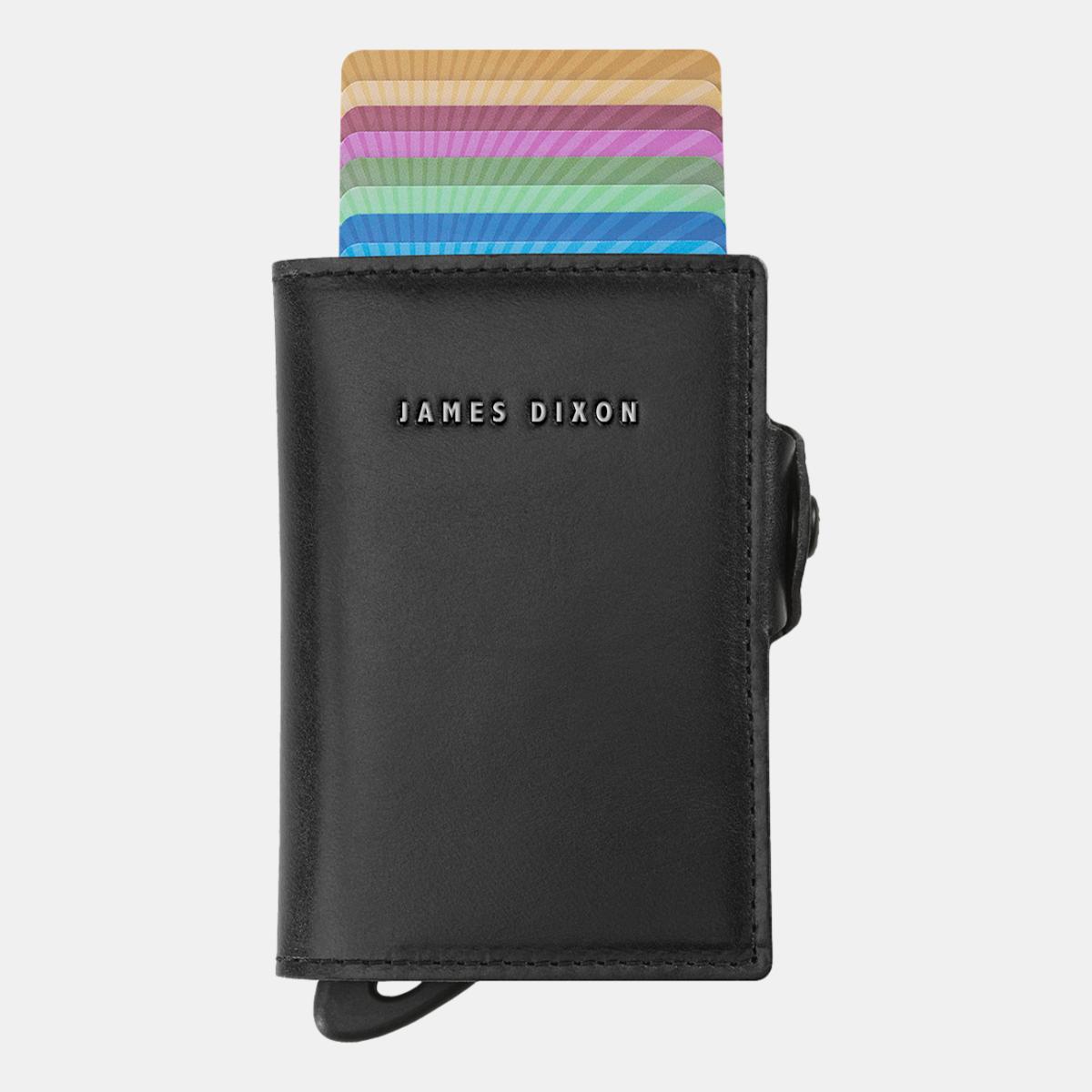 jd0287 james dixon boton classic black silver coin pocket wallet front