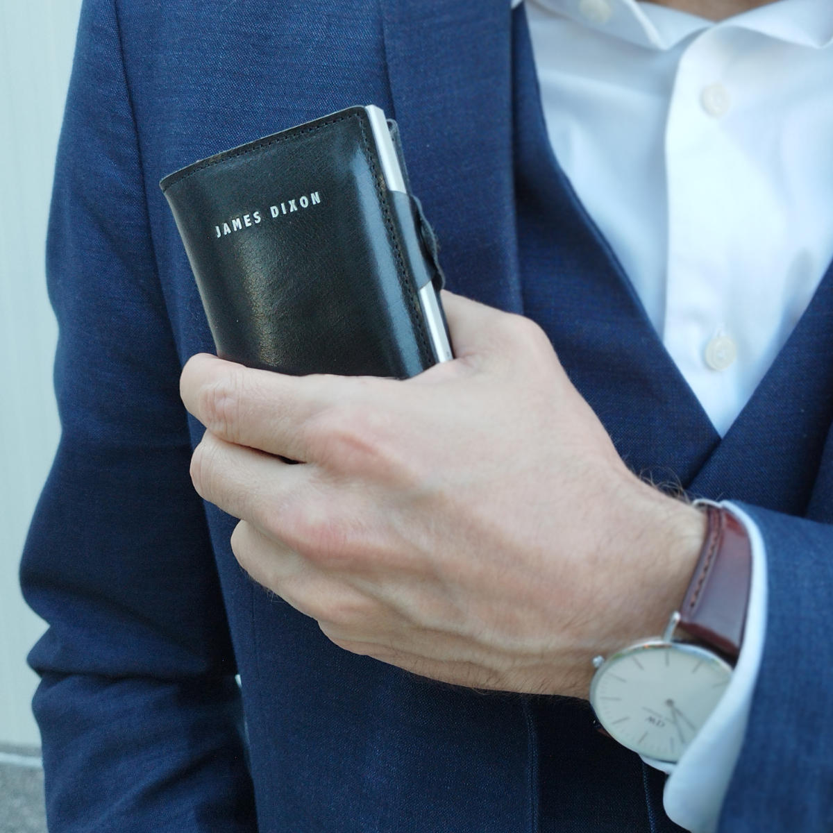 Black/Silver - Classic - Monedero - Botón - Cartera