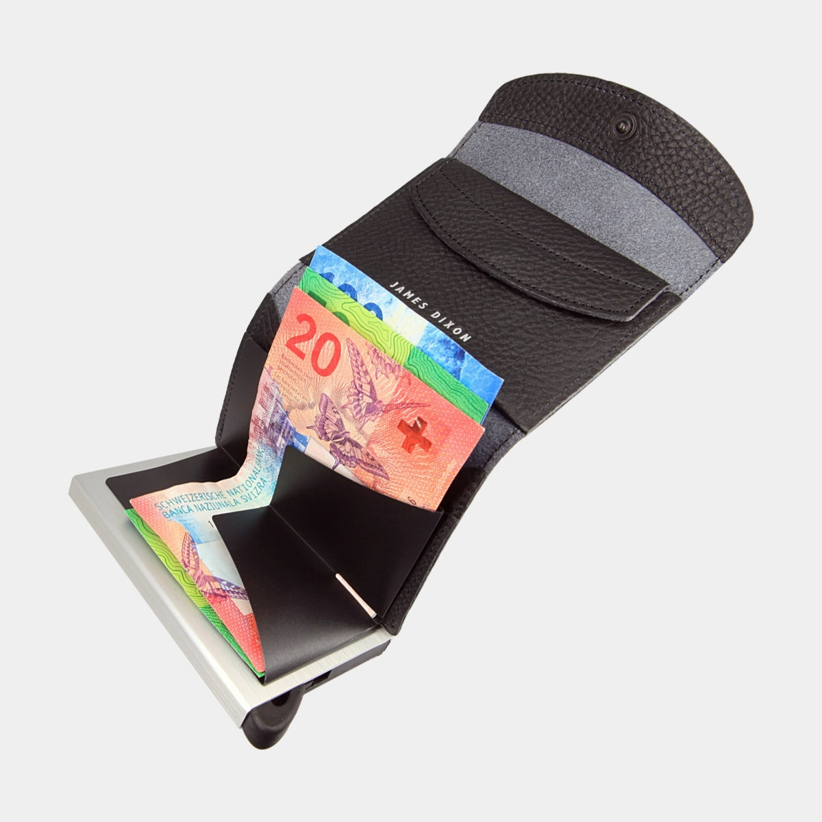 Black/Silver - Grace - Monedero - Solapa - Cartera