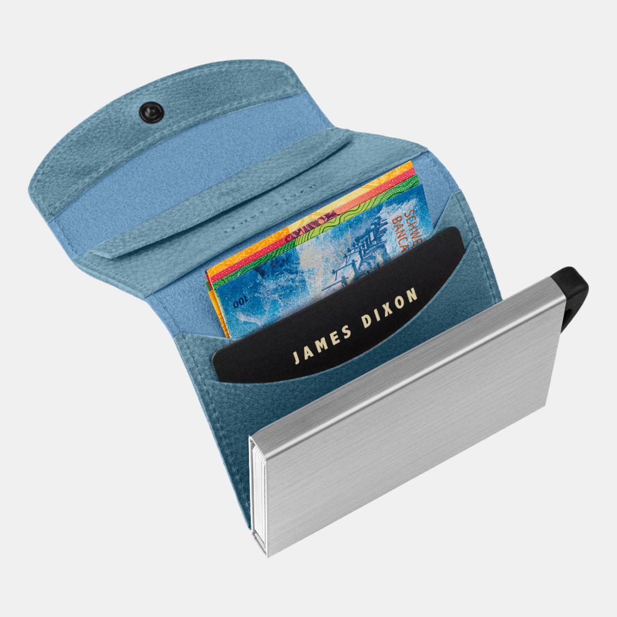jd0300 james dixon grande grace lagoon blue coin pocket wallet notes