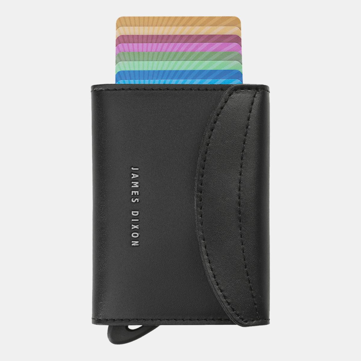 jd0302 james dixon grande one black silver coin pocket wallet front