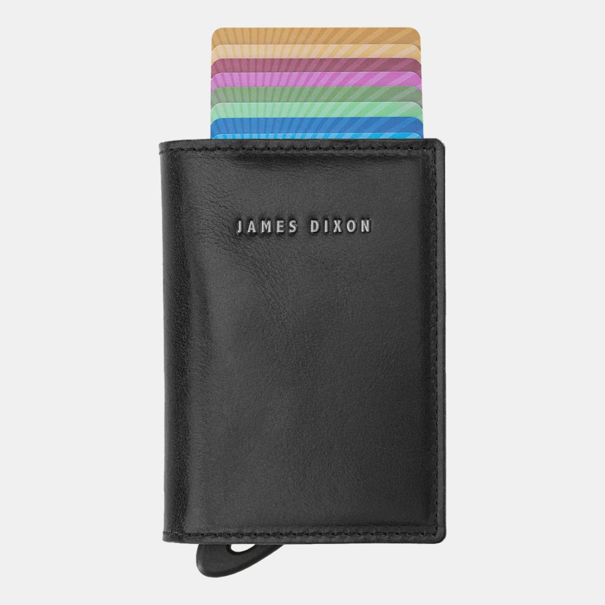 jd0312 james dixon puro classic black silver coin pocket wallet front