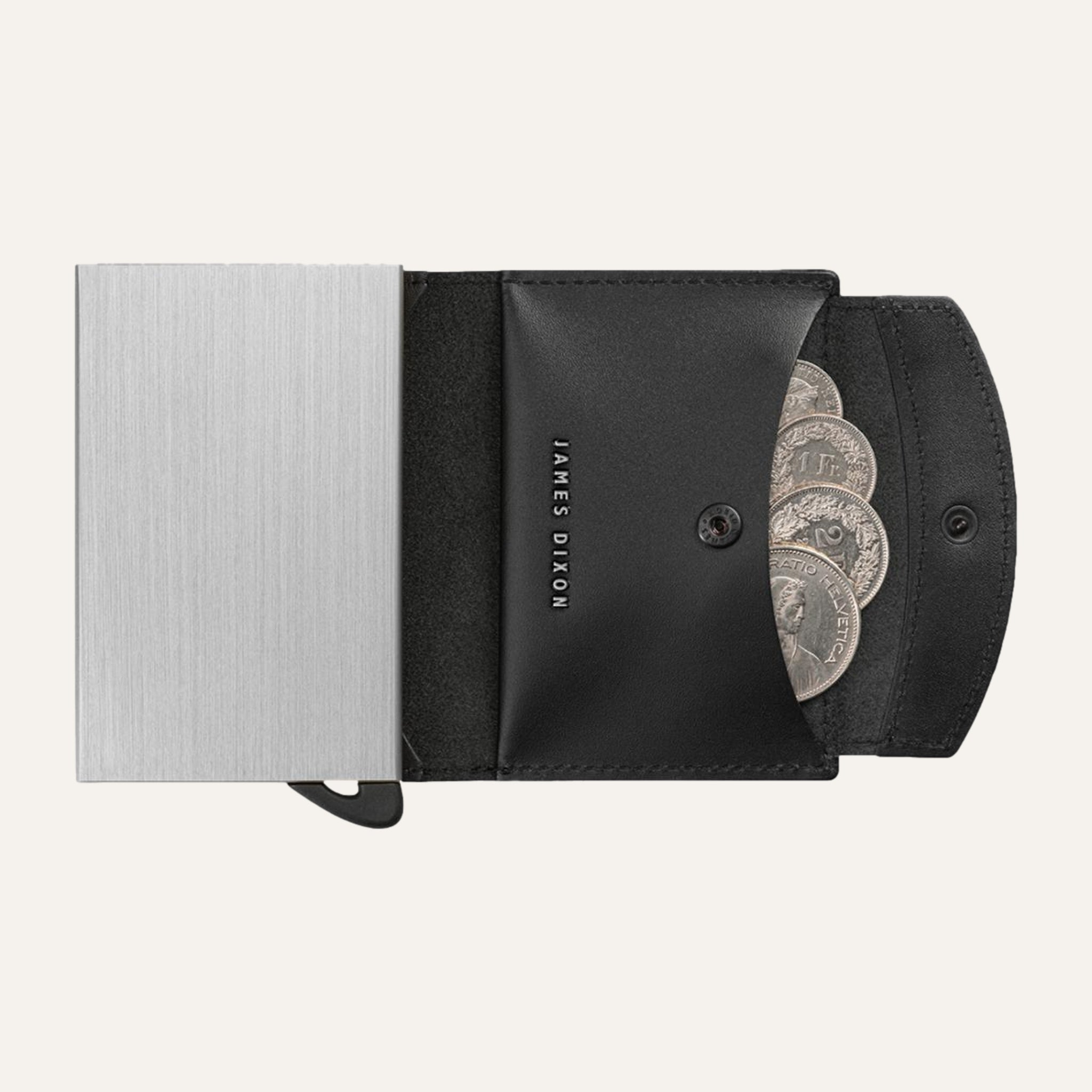 Black/Silver - One - Coin Pocket - Wallet
