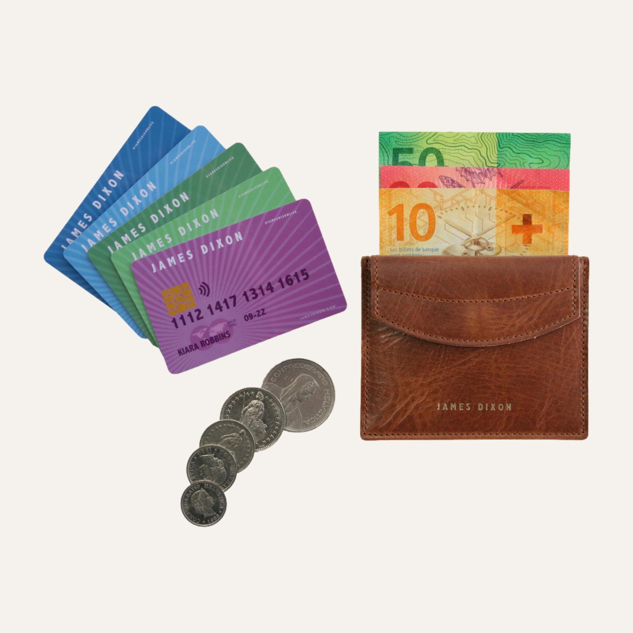 Brown Havana - Classic - Coin Pocket - Cardholder