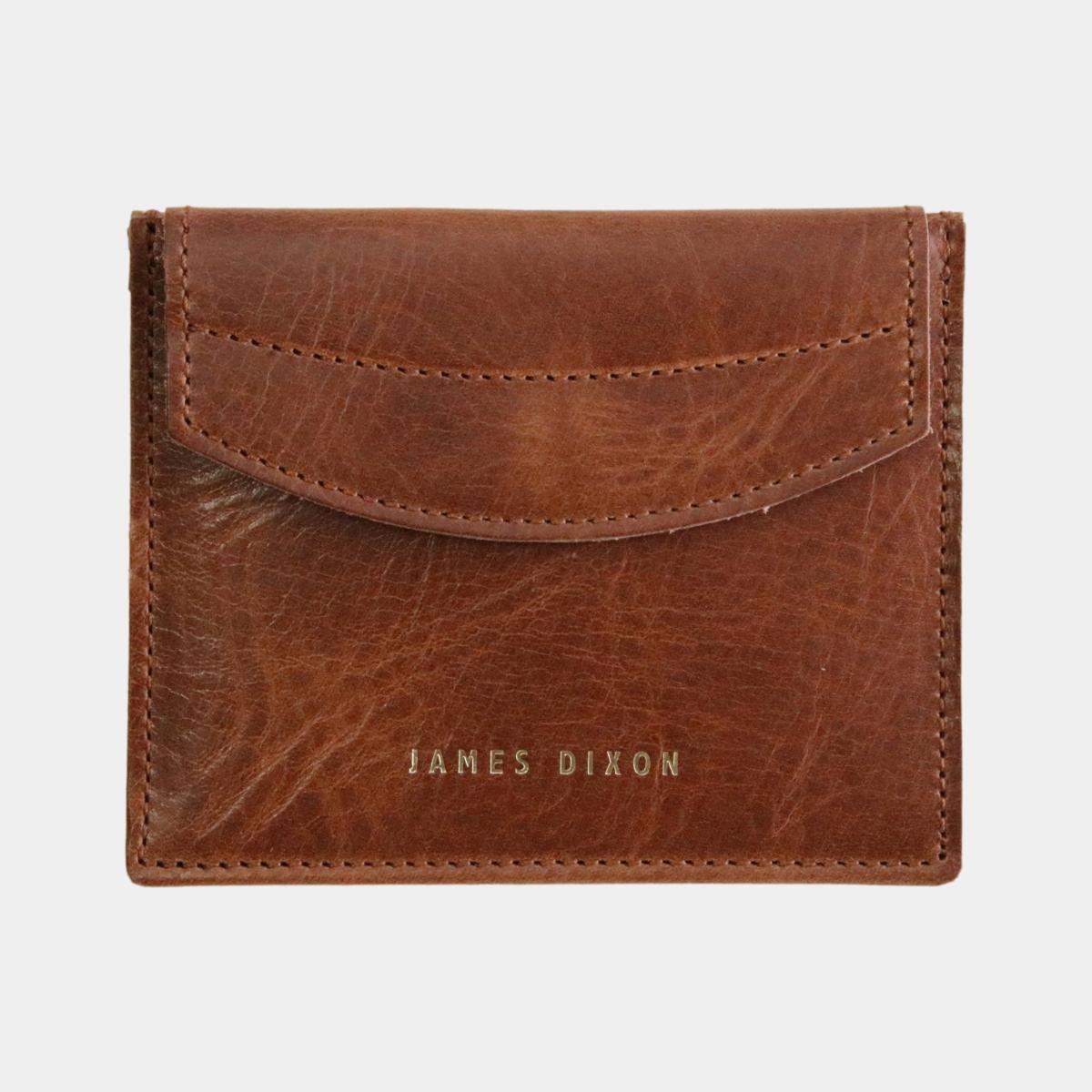 jd0332 james dixon poco classic havana brown coin pocket wallet front