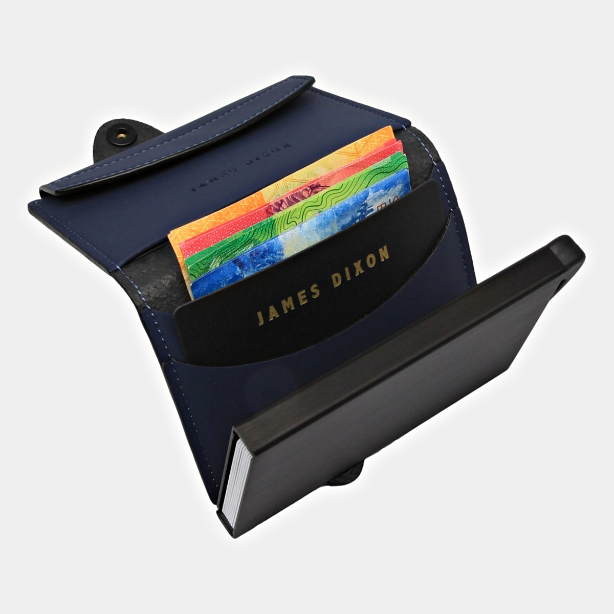 jd0362 james dixon boton nautica blue coin pocket wallet notes