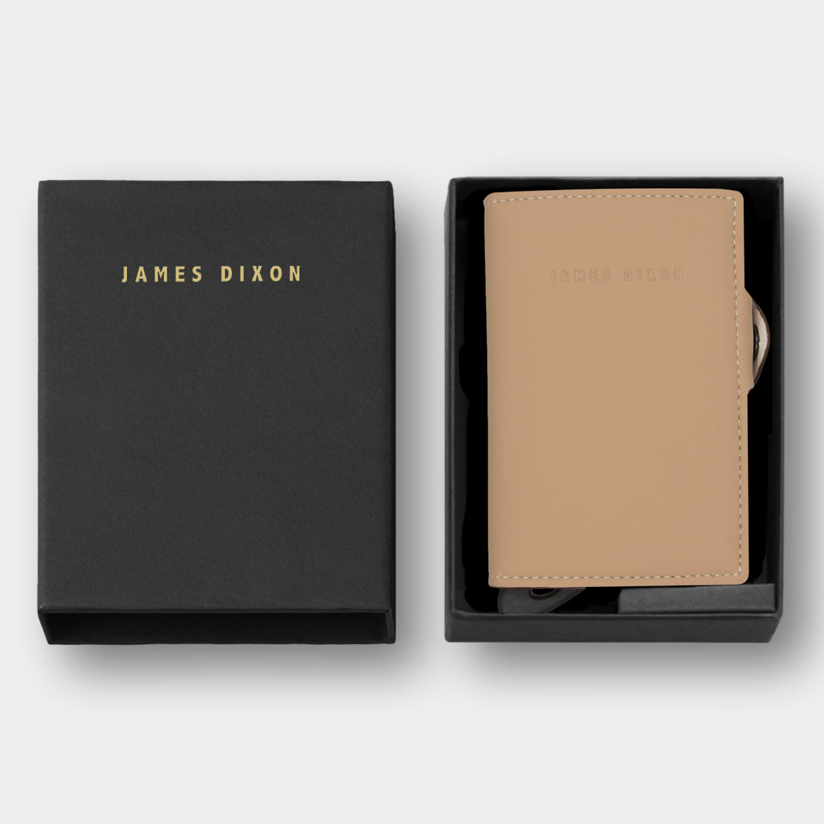 jd0364 james dixon boton nautica sand brown coin pocket wallet box
