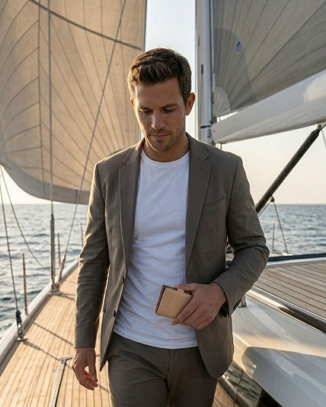 Beige Sand - Nautica - Coin Pocket - Snap - Wallet