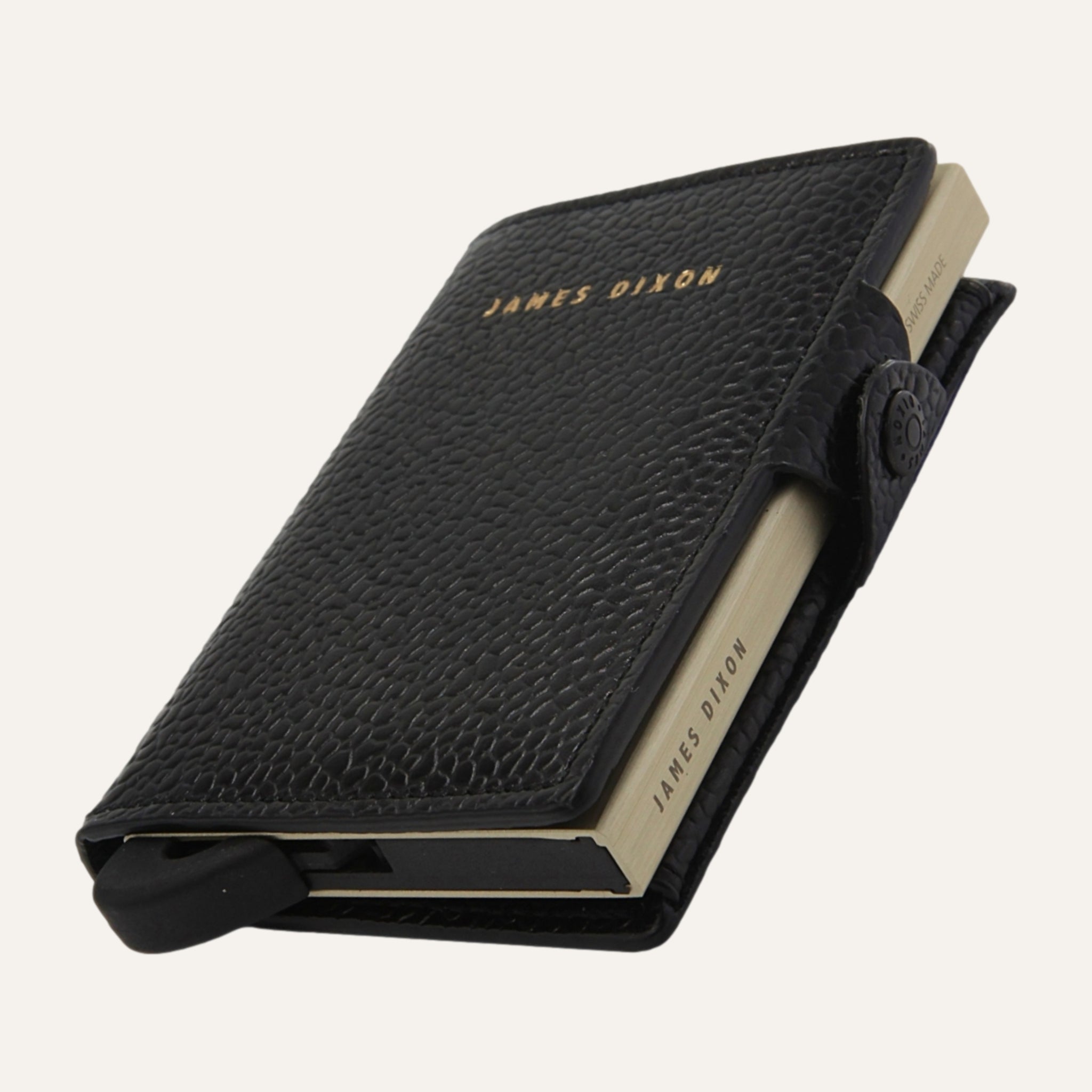 Black/Gold - Caviar - Coin Pocket - Snap - Wallet