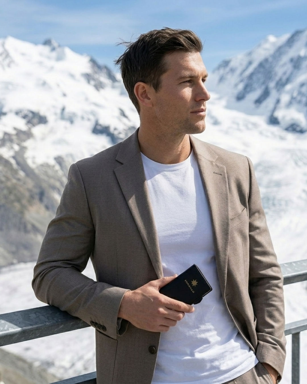 Black/Gold Switzerland - One - Coin Pocket - Snap - Wallet