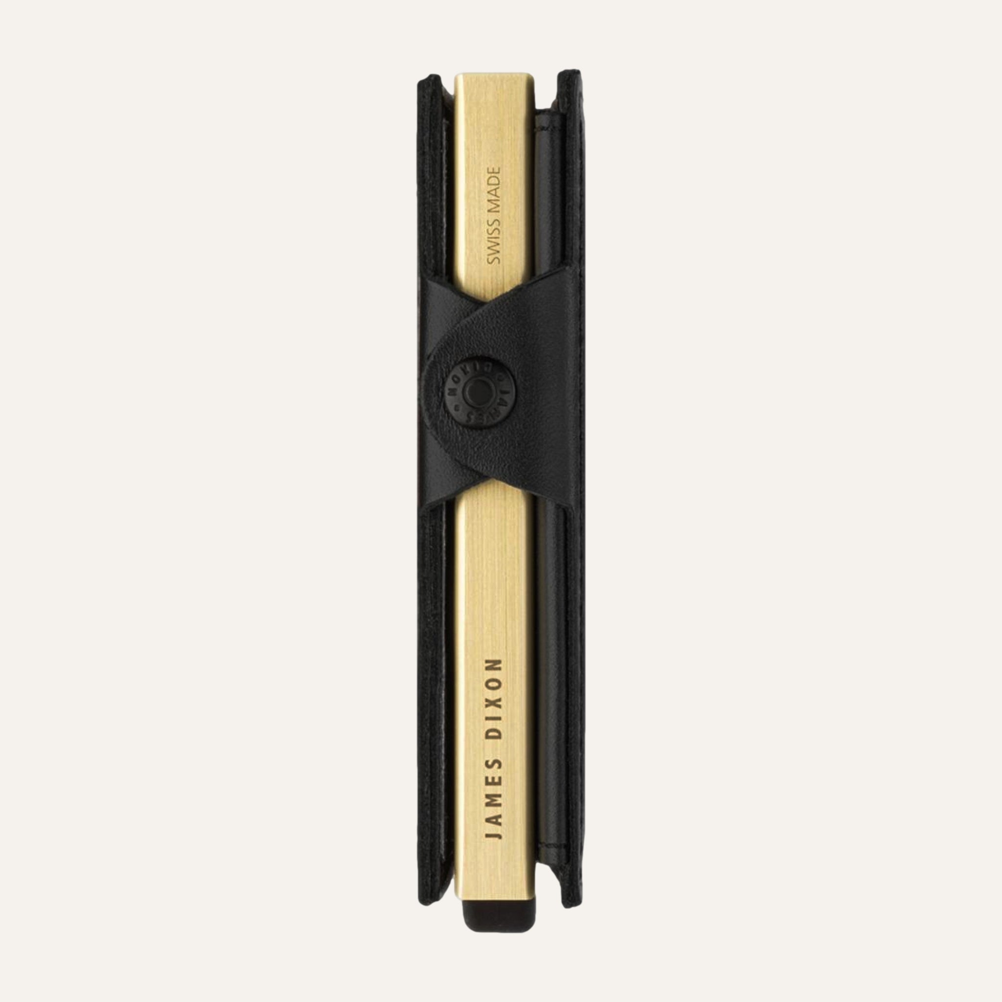 Black/Gold Switzerland - One - Coin Pocket - Snap - Wallet