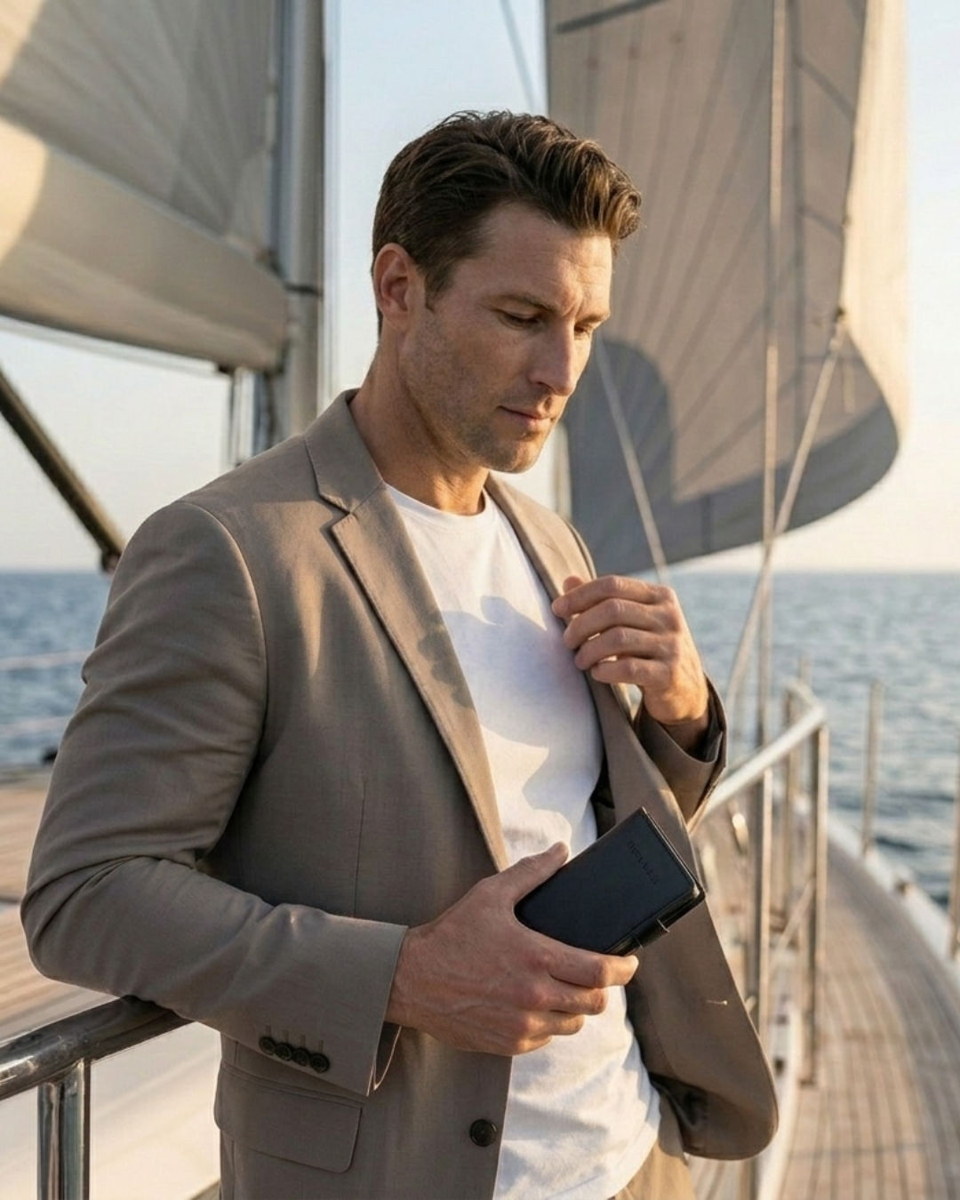 Grey - Nautica - Coin Pocket - Snap - Wallet