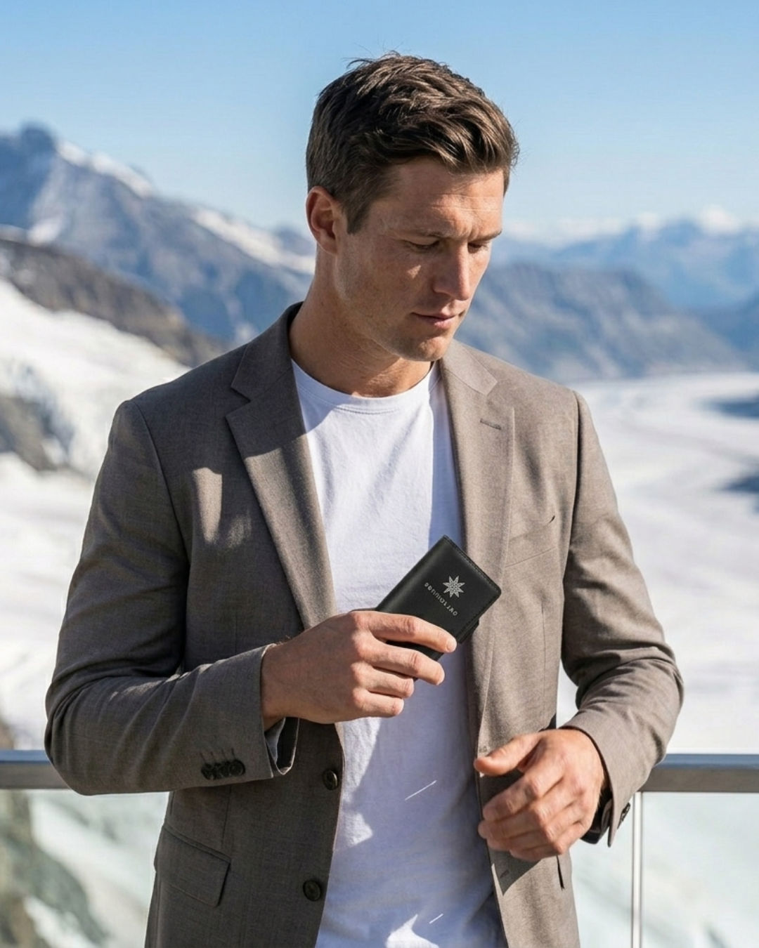 Black/Silver Switzerland - One - Coin Pocket - Snap - Wallet