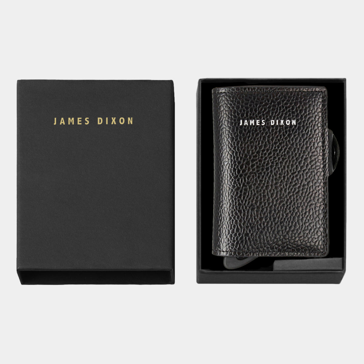 Black/Silver - Caviar - Monedero - Botón - Cartera