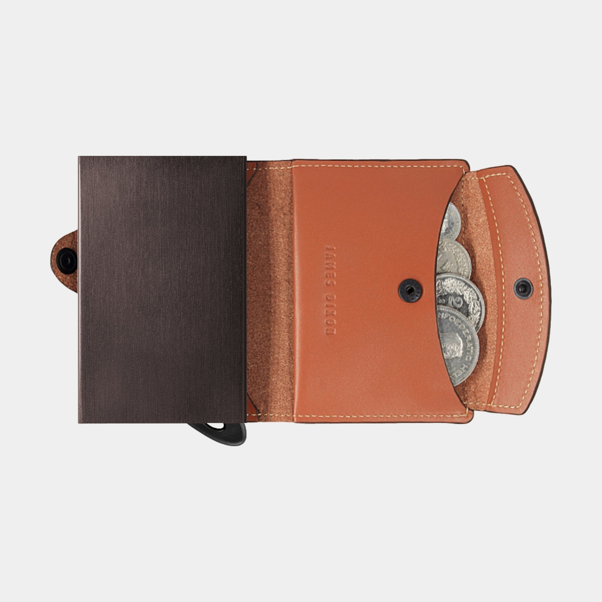 Light Brown Caramel - One - Coin Pocket - Snap - Wallet