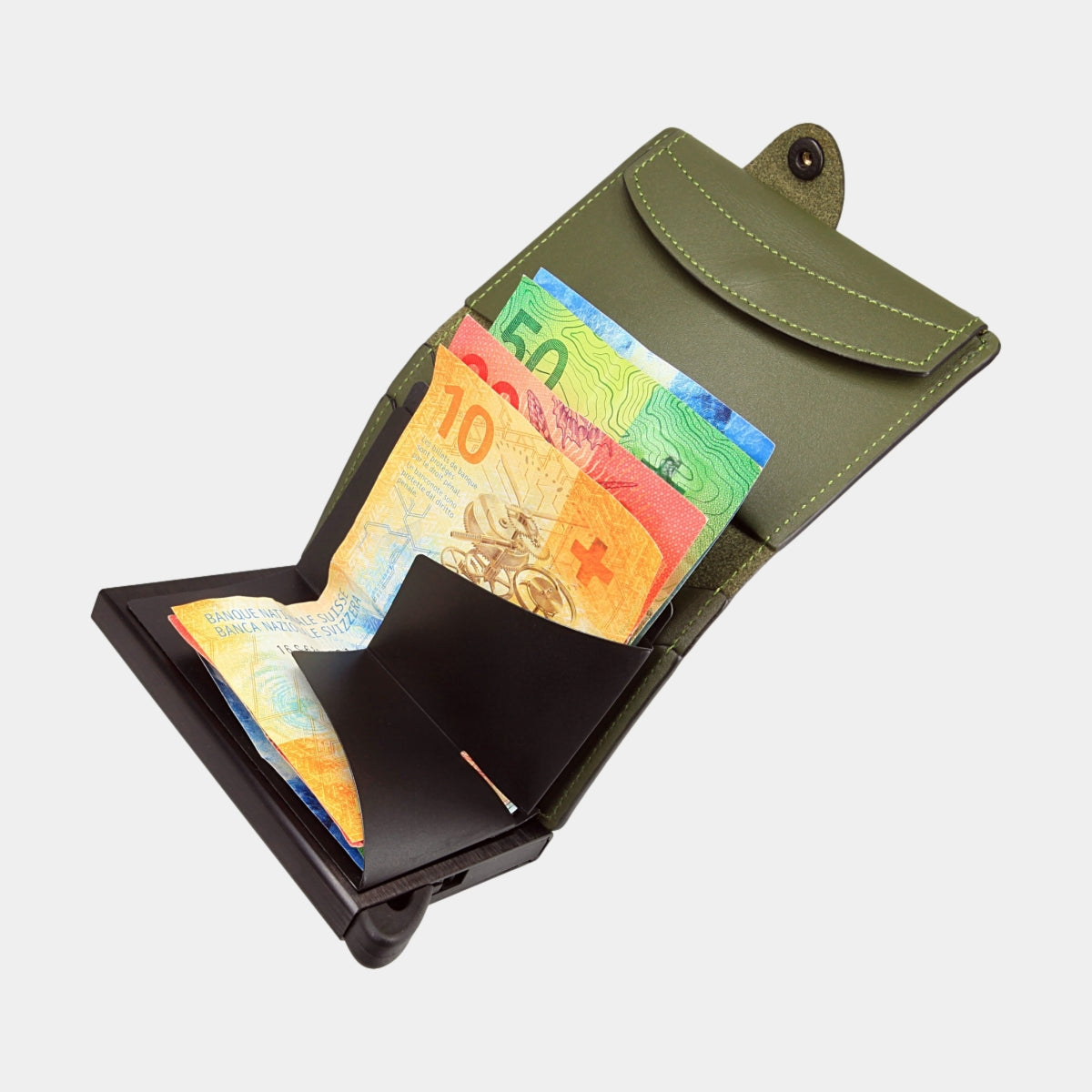 Green - One - Monedero - Botón - Cartera