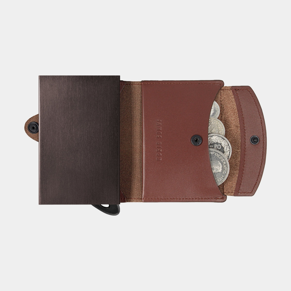 Brown Havana - One - Coin Pocket - Snap - Wallet
