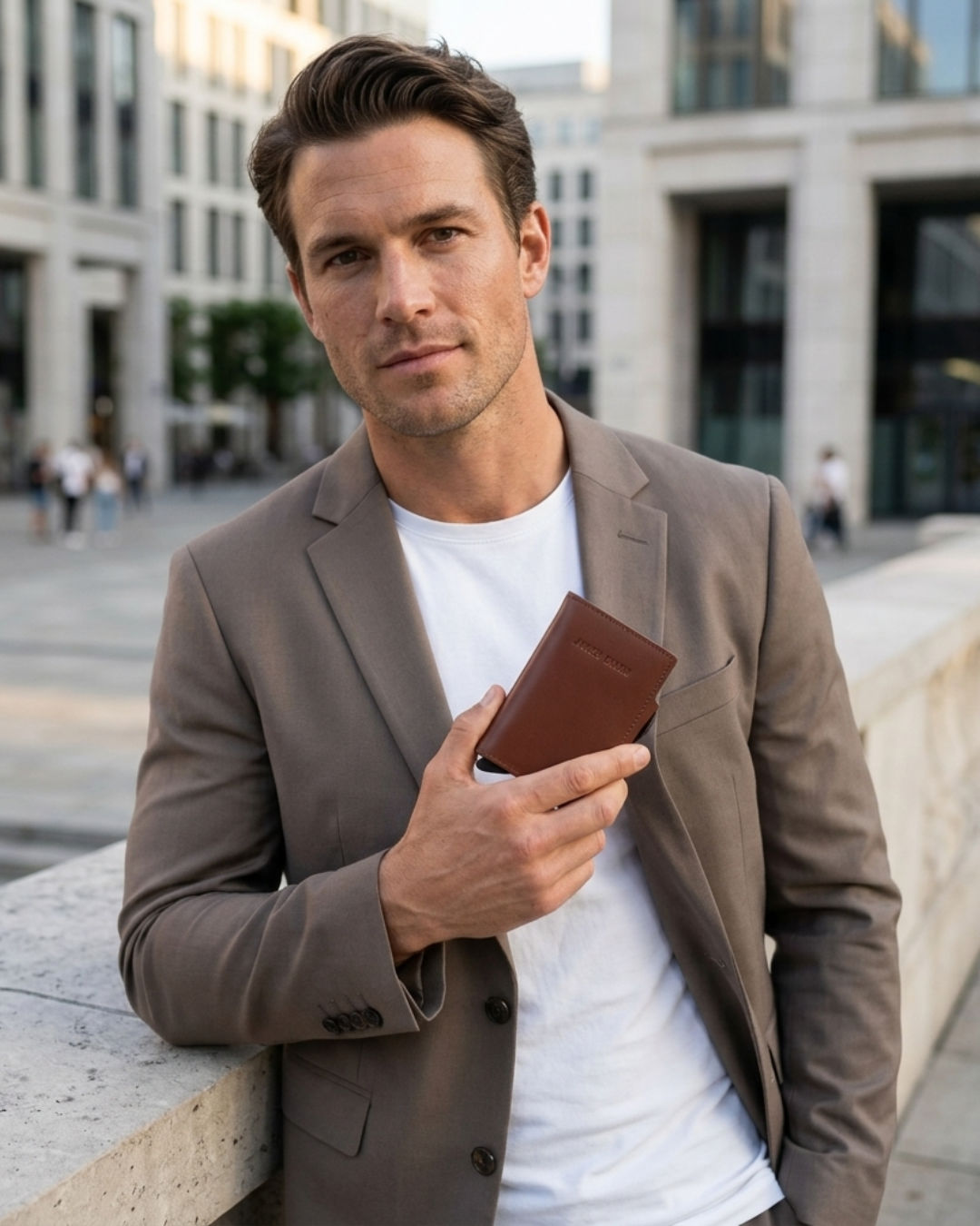 Brown Havana - One - Coin Pocket - Snap - Wallet