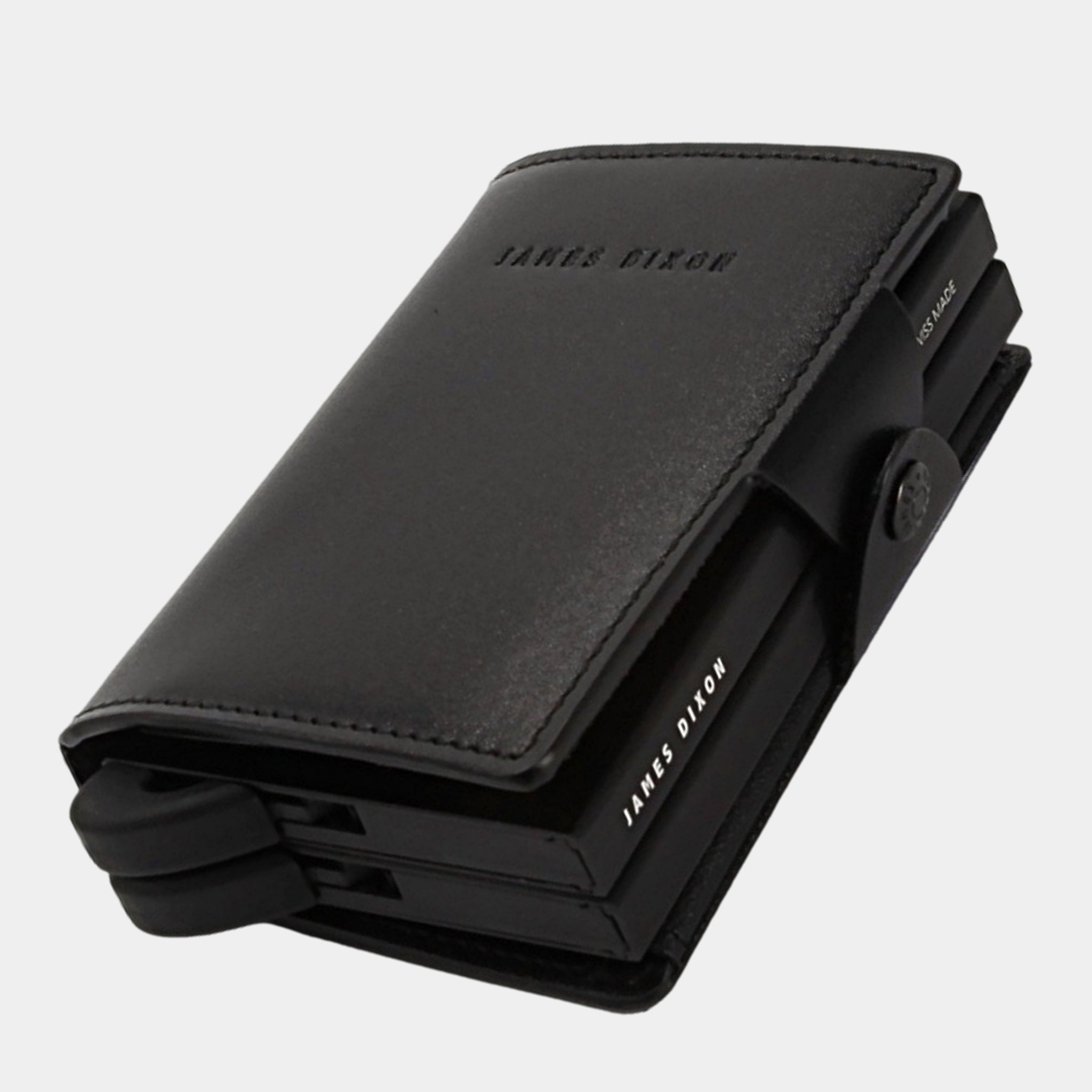James Dixon Slim RFID Wallet, Black, One, XL, Coin Pocket, Snap
