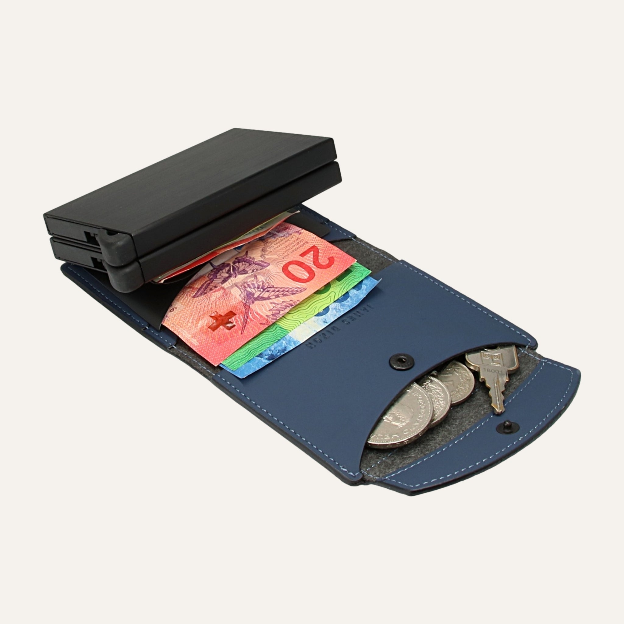 Blue - Nautica - XL - Coin Pocket - Snap - Wallet