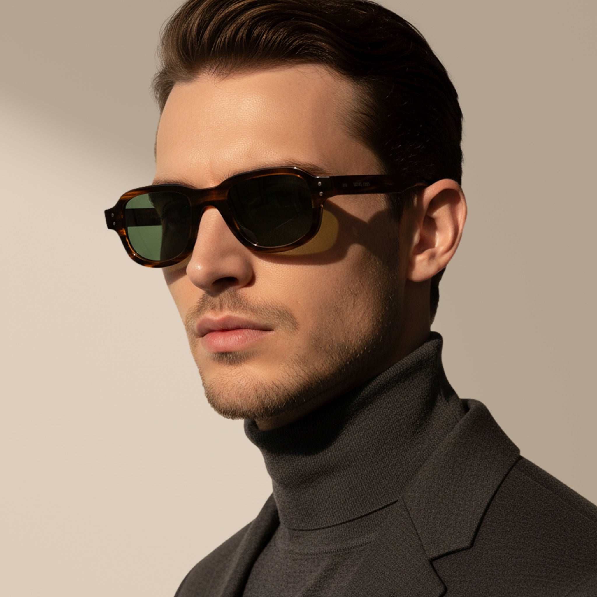 A rayas/Verde – Warwick – Rectangular – Acetato – Gafas de sol